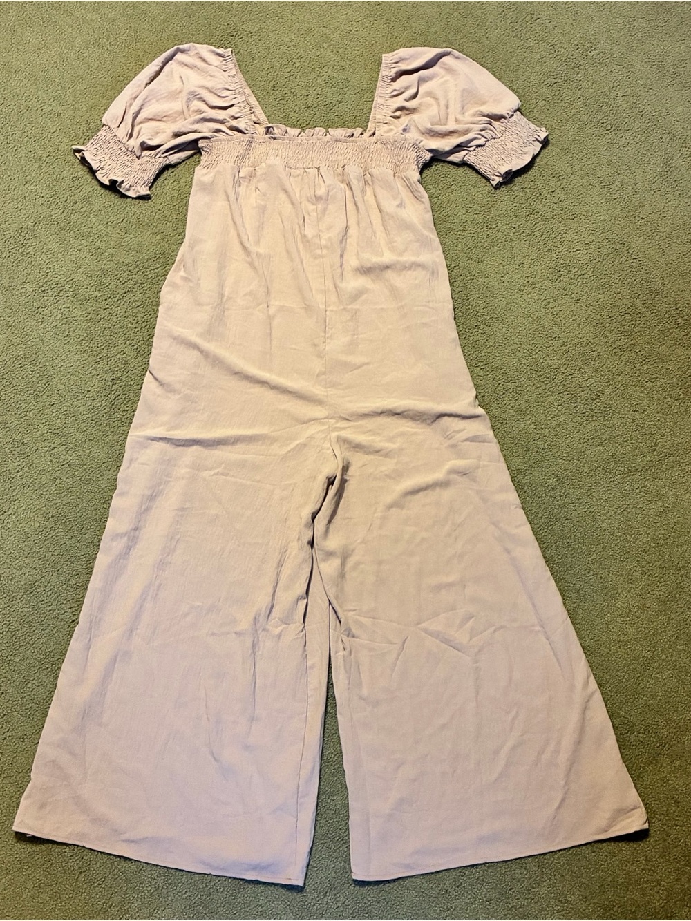 ODDY Wide-Leg Smocked Jumpsuit NWT in Light Mauve Women’s 1X